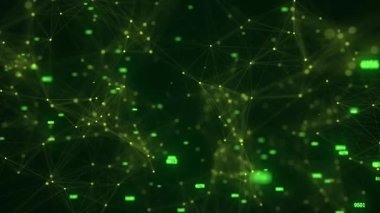 Global ağ bağlantıları. Siber uzayda soyut sinirsel ağlar. Dijital göstergeleri olan gelecekteki yapay zeka şebekesi. Teknoloji sanal siber dinamiği. 3B görüntüleme.