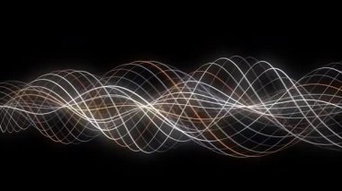 Noktalı spiral dalganın soyut dijital versiyonu. Geleceğin DNA 'sı. Bağlantı büyük veri. Gelecekteki uzay geçmişinde teknoloji siber güvenliği. Ağ bağlantısını analiz et. 3B görüntüleme.