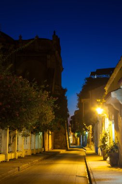 Callejon de los Estribos in Cartagena de Indias clipart
