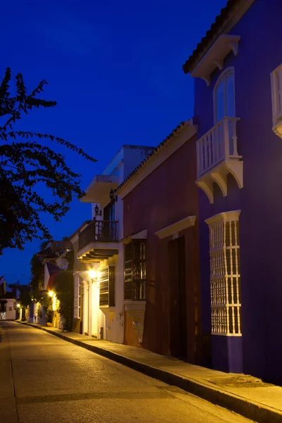 Street of Cartagena de Indias at night