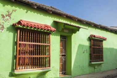 Cartagena de Indias bir evin cephe