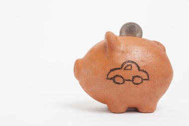 Bir araba - yan görünüm için dolar tasarruf