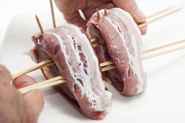 Preparação Filet Mignon — Fotografia de Stock