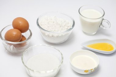 Krep hazırlamak için malzemeler