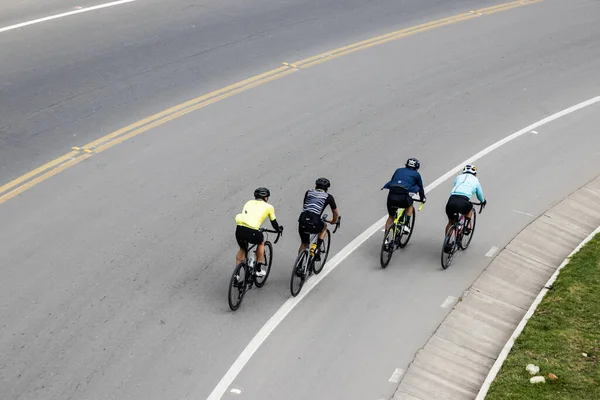 Calera Colombia Октябрь 2020 Группа Велосипедистов Любителей Дороге Между Боготой — стоковое фото