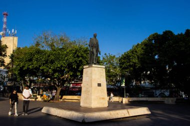 Sincelejo, Kolombiya - 22 Ocak 2024. General Francisco de Paula Santander Anıtı, Sincelejo 'daki Santander Meydanı' nda..