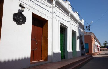 Kolombiya 'daki Santa Cruz de Mompox' un güzel sömürge sokakları.