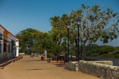 Kolombiya 'daki Santa Cruz de Mompox' un güzel sömürge sokakları.