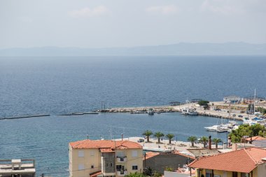 Deniz Manzaralı Sithonia Yunanistan'da küçük bir köyde