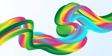 Renkli ve harmanlanmış dalgalı sıvı soyut arkaplan