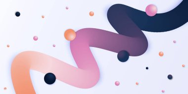 Renkli grafik tasarımı arka planında birçok farklı renkte mor ve turuncu bir çizgi var.