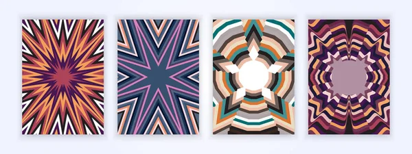 Çeşitli ilginç şekillere sahip geometrik kapak tasarımı poster arka planı