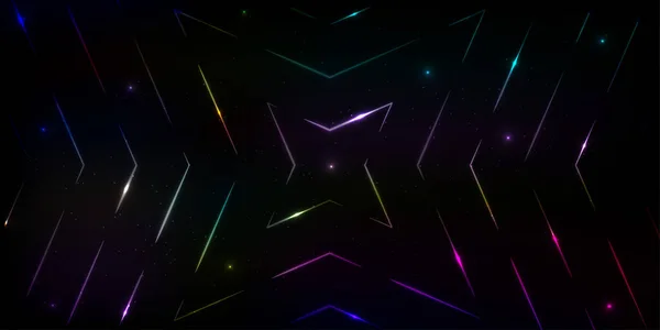 Renkli şekiller, karanlık uzay dizaynı ve dış uzay konseptinde canlı bir kozmik arkaplan yaratıyor. 
