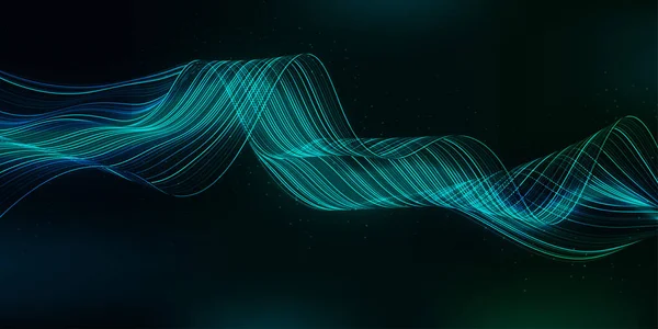 soyut dalgalı çizgi fütüristik arkaplan, teknolojik dijital kavram parlayan çizgi