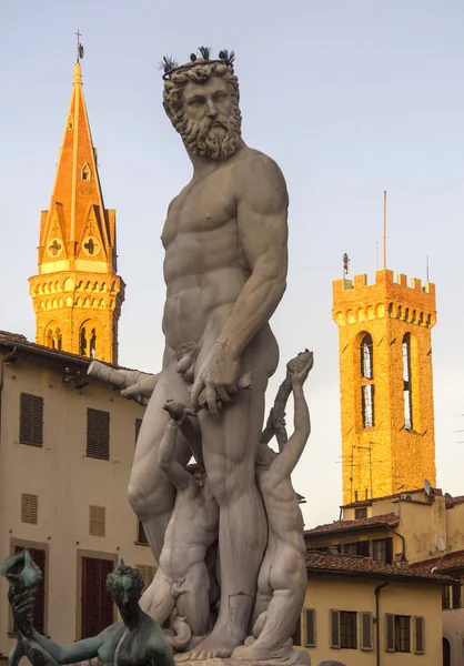 Italy,Florence,Neptune fountain. Stock Photo