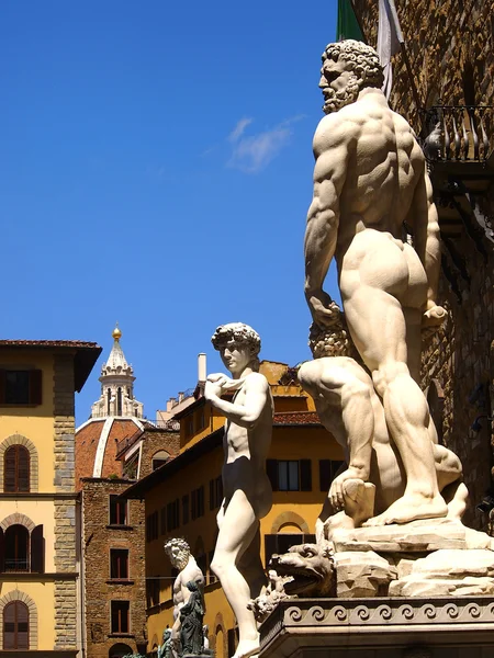 Italie, Florence, statue sur la place Signoria . — Photo