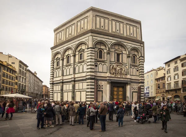 Talya Tuscany Florence Florence Baptistere Turistler Meydanı — Stok fotoğraf