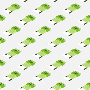 Kusursuz bir şablon ve ışık arka planında izole edilmiş para. 100 Euro banknot. 