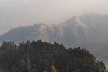 Vadinin panoramik manzarası. Sapa, Vietnam.