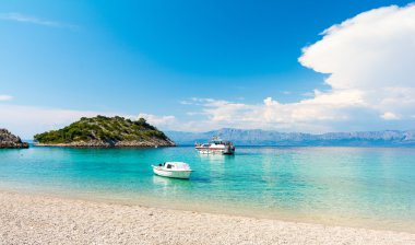 Muhteşem plaj Peljesac Yarımadası'nda, Dalmaçya, Hırvatistan