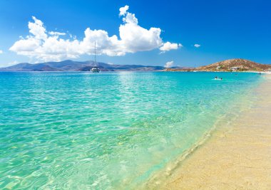 Cennet plaj Naxos adasında Cyclades, Yunanistan