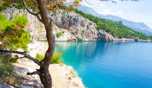 Strand aan de Makarska Riviera, Dalmatië, Kroatië — Stockfoto