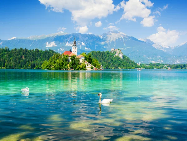 Danau berdarah di Slovenia — Stok Foto