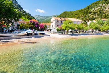 inanılmaz sahilde Peljesac Yarımadası Dalmaçya, Hırvatistan