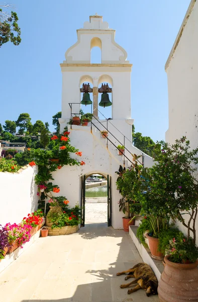 코르푸, 그리스에서 Pontikonisi 섬에 정교회 — 스톡 사진
