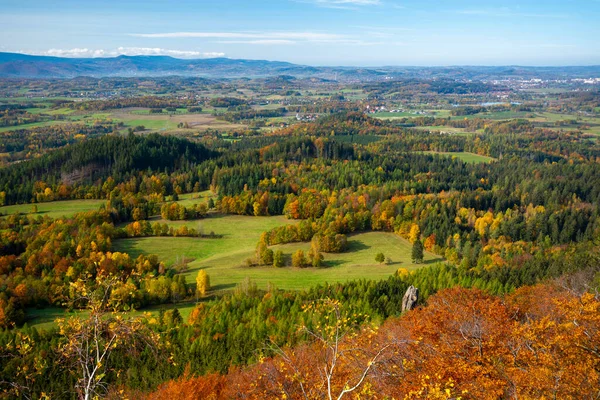 Amazing Autumn Landscape Sudety Mountains Poland — Stock Photo, Image