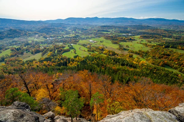Amazing Autumn Landscape Sudetes Mountains Poland — Stock Photo, Image