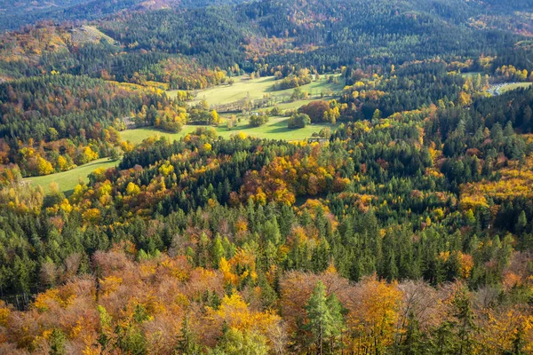 Paysage Automne Incroyable Dans Les Montagnes Des Sudètes Pologne — Photo