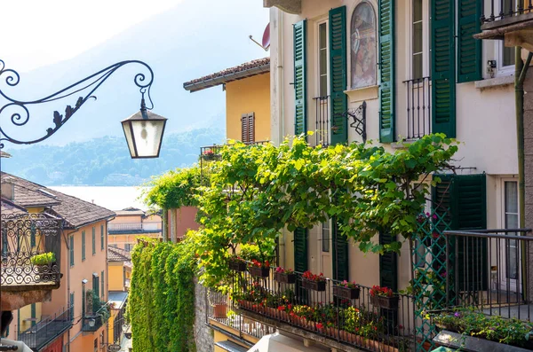 Encantadora Calle Estrecha Bellagio Lago Como Italia — Foto de Stock