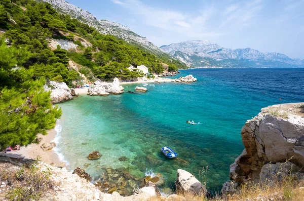 Vista Increíble Bahía Marusici Omis Riviera Dalmacia Croacia — Foto de Stock