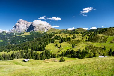 landscape of Alpe di Siusi in Dolomites in Alto Adige in Italy