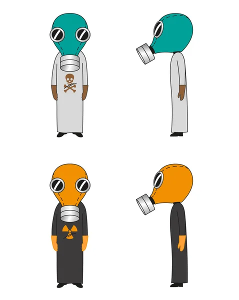 Çizgi film maske iki rengi