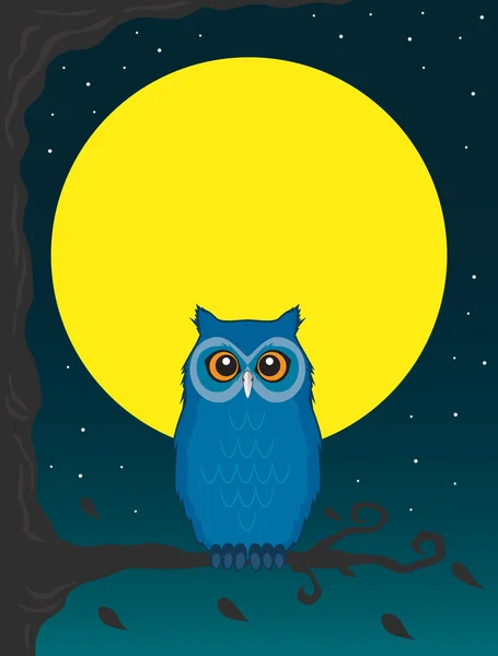 Blue Owl vector — Stock Vector