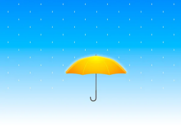 Amarillo en lluvia dura — Vector de stock