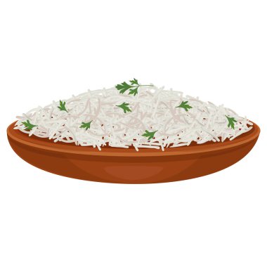 Vektör İllüstrasyon Logosu Enfes Hint Basmati Pirinci
