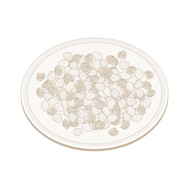 Vector Illustration Logo Line Sanat Kurutulmuş Schisandra Berry Omija