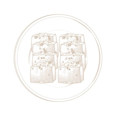 Vector Illustration Logo Line art Top View Dotori muk