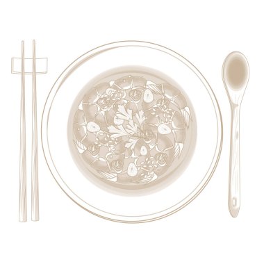 Vektör İllüstrasyon Logo Hattı Sanat Üst Görünümü Saewoo Jang