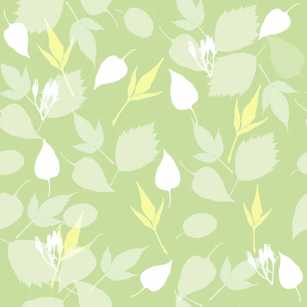 Nahtlose grüne Blätter Hintergrund — Stockfoto