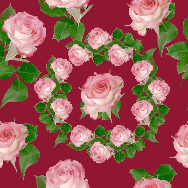 Nahtlose Rosen Hintergrund Vektor. — Stockvektor