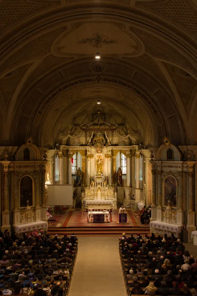 Mass in catholic church — Stock Photo, Image