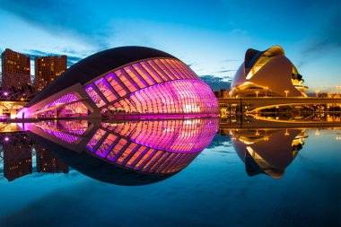 Valencia, gece Hdr bina Hemisferic