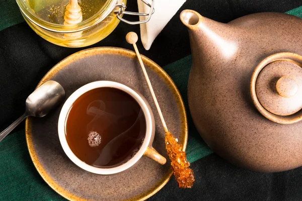 Hot tea from above — Stock Photo, Image