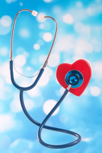 聴診器と心 — ストック写真