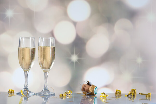 Festive champagne flutes