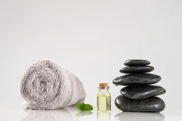 Spa concept with black stone